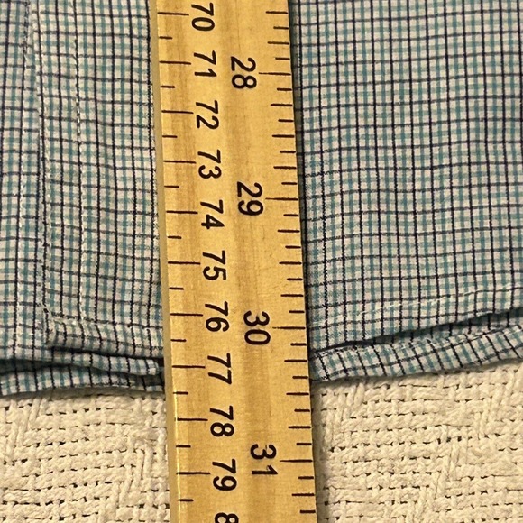 Chaps Easy Care Button-Up Shirt Men's Size L Maroon Blue Long Sleeve - Picture 14 of 16